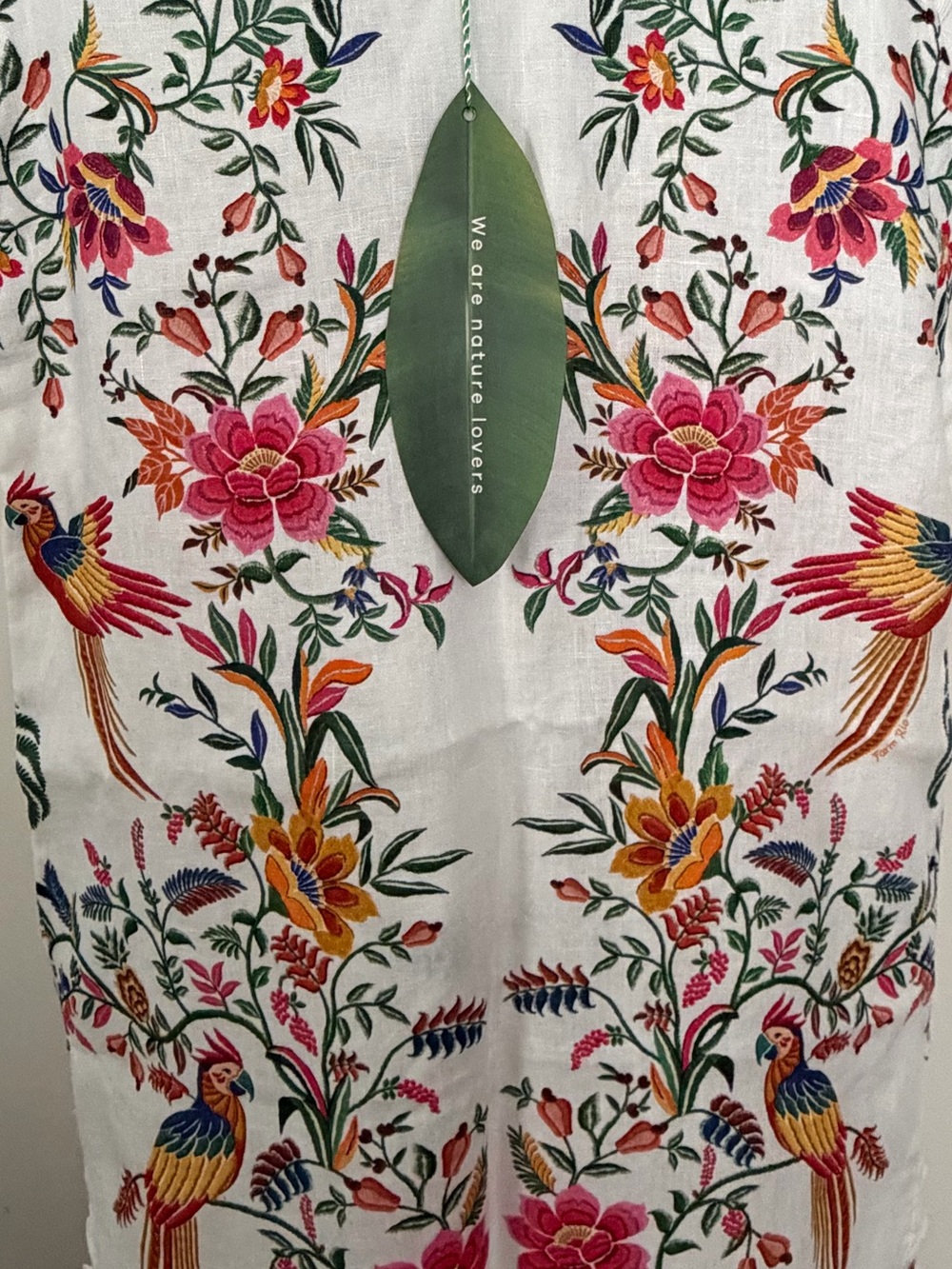 FARM Rio White Maxi Dress with Multicolor Floral & Bird Embroidery - Picture 2 of 6